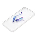 For iPhone 12 / 12 Pro Coloured Drawing Pattern Transparent TPU Protective Case(Feather)