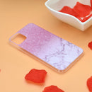 For iPhone 12 / 12 Pro Coloured Drawing Pattern Transparent TPU Protective Case(Marble)