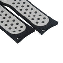 For Xiaomi Haylou Solar / LS05 Silicone Reverse Buckle Strap(Black+Red)