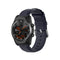 For Ticwatch Pro 2020 22mm Leather Watch Band with Round Tail Buckle(Navy Blue)