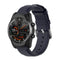 For Ticwatch Pro 2020 22mm Leather Watch Band with Round Tail Buckle(Navy Blue)