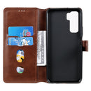 For Huawei P40 Lite 5G / Nova 7 SE Classic Calf Texture PU + TPU Horizontal Flip Leather Case, with Holder & Card Slots & Wallet(Brown)
