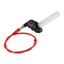 Off-road Motorcycle Modified 22mm Handle Throttle Clamp Hand Grip Big Torque Oil Visual Throttle Accelerator for with Cable(Red with Red Throttle Cable)