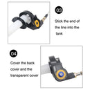 Off-road Motorcycle Modified 22mm Handle Throttle Clamp Hand Grip Big Torque Oil Visual Throttle Accelerator for with Cable(Red with Red Throttle Cable)