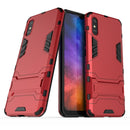 For Xiaomi Redmi 9A PC + TPU Shockproof Protective Case with Holder(Red)