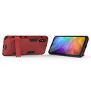 For Xiaomi Redmi 9A PC + TPU Shockproof Protective Case with Holder(Red)