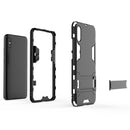 For Xiaomi Redmi 9A PC + TPU Shockproof Protective Case with Holder(Red)