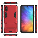 For Xiaomi Redmi 9A PC + TPU Shockproof Protective Case with Holder(Red)