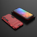 For Xiaomi Redmi 9A PC + TPU Shockproof Protective Case with Holder(Red)