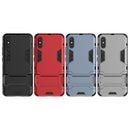 For Xiaomi Redmi 9A PC + TPU Shockproof Protective Case with Holder(Red)
