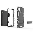 For Xiaomi Redmi 9C PC + TPU Shockproof Protective Case with Holder(Black)