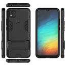 For Xiaomi Redmi 9C PC + TPU Shockproof Protective Case with Holder(Black)