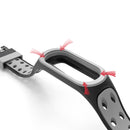 For Xiaomi Mi Band 5 Silicone Double Buckle Replacement Wrist Strap(Grey+Pink)