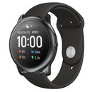 For Xiaomi Haylou Solar Silicone Reverse Buckle Replacement Wrist Strap(Black)