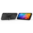 For Xiaomi Redmi 9A PC + TPU Anti-fall Protective Case with Magnetic Ring Holder(Black)