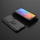 For Xiaomi Redmi 9A PC + TPU Anti-fall Protective Case with Magnetic Ring Holder(Black)