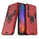 For Xiaomi Redmi 9A PC + TPU Anti-fall Protective Case with Magnetic Ring Holder(Red)
