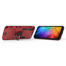For Xiaomi Redmi 9A PC + TPU Anti-fall Protective Case with Magnetic Ring Holder(Red)