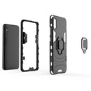 For Xiaomi Redmi 9A PC + TPU Anti-fall Protective Case with Magnetic Ring Holder(Navy Blue)