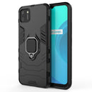 For OPPO Realme C11 PC + TPU Anti-fall Protective Case with Magnetic Ring Holder(Black)