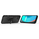 For OPPO Realme C11 PC + TPU Anti-fall Protective Case with Magnetic Ring Holder(Black)