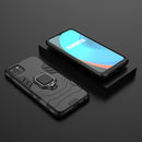 For OPPO Realme C11 PC + TPU Anti-fall Protective Case with Magnetic Ring Holder(Black)
