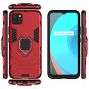 For OPPO Realme C11 PC + TPU Anti-fall Protective Case with Magnetic Ring Holder(Red)