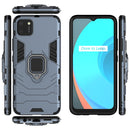 For OPPO Realme C11 PC + TPU Anti-fall Protective Case with Magnetic Ring Holder(Navy Blue)