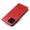 For iPhone 12 mini Fierre Shann PU Genuine Leather Texture Horizontal Flip Leather Case with Holder & Card Slots & Wallet(Red)