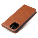 For iPhone 12 mini Fierre Shann PU Genuine Leather Texture Horizontal Flip Leather Case with Holder & Card Slots & Wallet(Brown)
