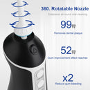 Portable Water Flosser Teeth Cleaner IPX8 Waterproof Electric Oral Irrigator, Capacity: 300ml(Black)