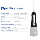 Portable Water Flosser Teeth Cleaner IPX8 Waterproof Electric Oral Irrigator, Capacity: 300ml(Black)