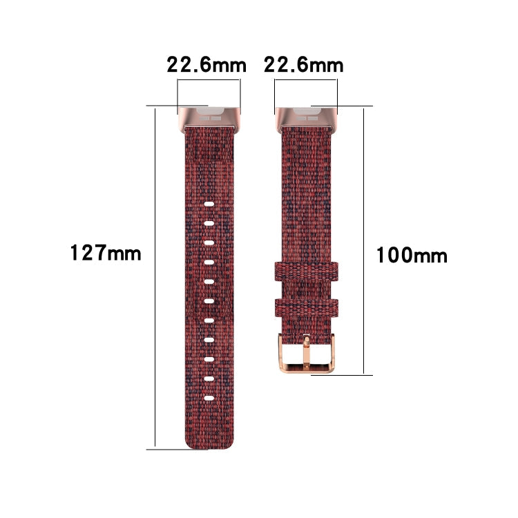 For Fitbit Charge 4 / Charge 3 / Charge3 SE Braided Nylon Watch Band Plastic Head, Size: Free Size(Purple)
