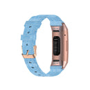 For Fitbit Charge 4 / Charge 3 / Charge3 SE Braided Nylon Watch Band Plastic Head, Size: Free Size(Light Blue)