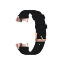 For Fitbit Charge 4 / Charge 3 / Charge3 SE Braided Nylon Watch Band Plastic Head, Size: Free Size(Black)