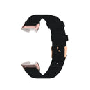 For Fitbit Charge 4 / Charge 3 / Charge3 SE Braided Nylon Watch Band Plastic Head, Size: Free Size(Black)