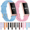 For Fitbit Charge 4 / Charge 3 / Charge3 SE Braided Nylon Watch Band Plastic Head, Size: Free Size(Light Blue)