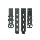 For Garmin Fenix 6 Two-color Silicone Watch Band(Olive Green Black)