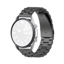 For Galaxy Watch 3 41mm Three Stainless Steel Watch Band, Size: 20mm(Black)