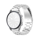 For Galaxy Watch 3 41mm Three Stainless Steel Watch Band, Size: 20mm(Silver)