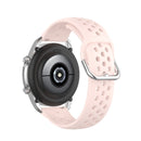 For Galaxy Watch 3 41mm R850 Silicone Solid Color Watch Band, Size: Free Size 20mm(Pink)
