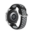For Galaxy Watch 3 41mm Silicone Two-color Watch Band, Size: Free Size 20mm(Black Gray)