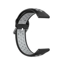 For Galaxy Watch 3 41mm Silicone Two-color Watch Band, Size: Free Size 20mm(Black Gray)