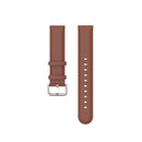 For Galaxy Watch 3 41mm Round Tail Leather Watch Band, Size: Free Size 20mm(Brown)