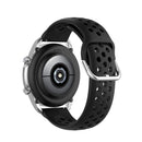 For Galaxy Watch 3 45mm Silicone Solid Color Watch Band, Size: Free Size 22mm(Black)
