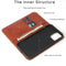 For iPhone 12 mini Fierre Shann Retro Tree Bark Texture PU Magnetic Horizontal Flip Leather Case with Holder & Card Slots & Wallet(Brown)