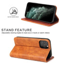 For iPhone 12 mini Fierre Shann Retro Tree Bark Texture PU Magnetic Horizontal Flip Leather Case with Holder & Card Slots & Wallet(Brown)