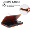 For iPhone 12 mini Fierre Shann Retro Tree Bark Texture PU Magnetic Horizontal Flip Leather Case with Holder & Card Slots & Wallet(Brown)