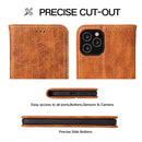For iPhone 12 mini Fierre Shann Retro Tree Bark Texture PU Magnetic Horizontal Flip Leather Case with Holder & Card Slots & Wallet(Brown)
