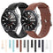For Galaxy Watch 3 45mm Round Tail Leather Watch Band, Size: Free Size 22mm(Brown)